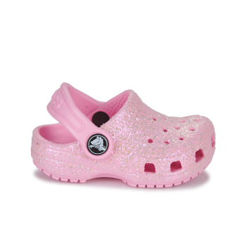 Crocs Παιδικά Σαμπό Θαλάσσης Classic Glitter Ροζ